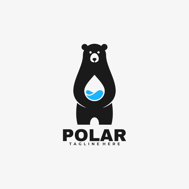 Logo polar negative space style