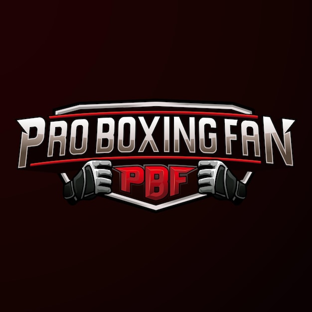 Logo pro boxing sport embleem