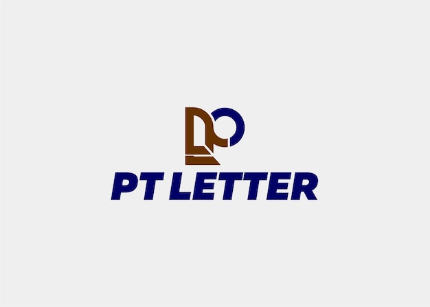 Vector logo pt letter company name