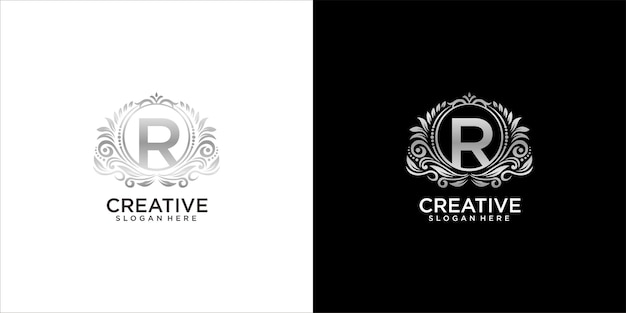 Logo r ornament luxe ontwerp