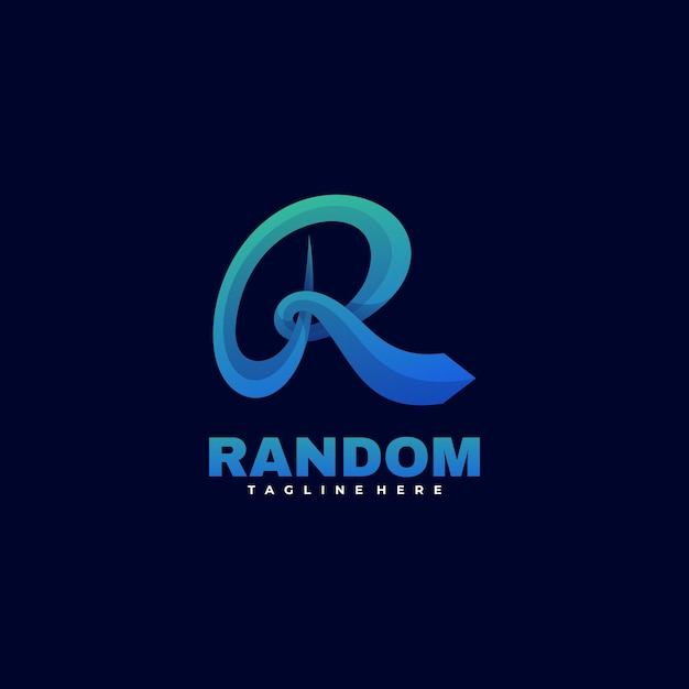 Logo Random Gradient Kleurrijke stijl.