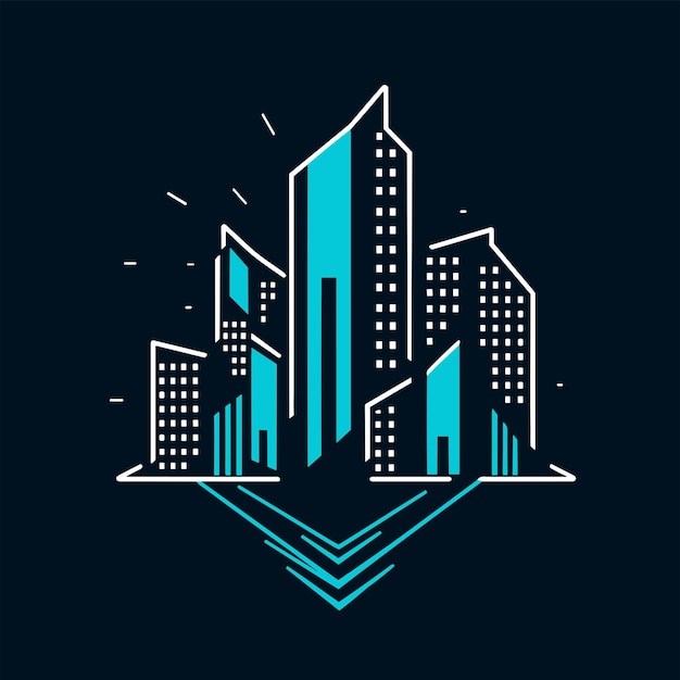 logo for real estate company it has to be modern vector art illustration