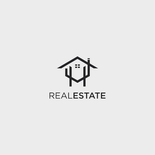 шаблон дизайна логотипа недвижимости