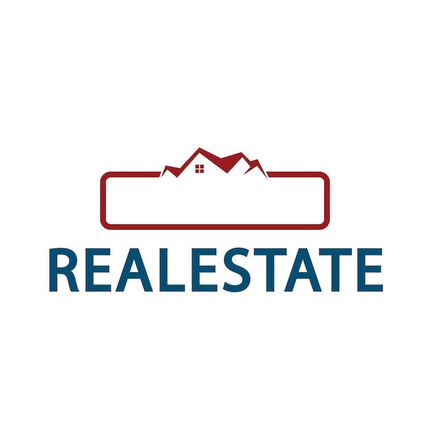 A logo for real estate that says real estate.