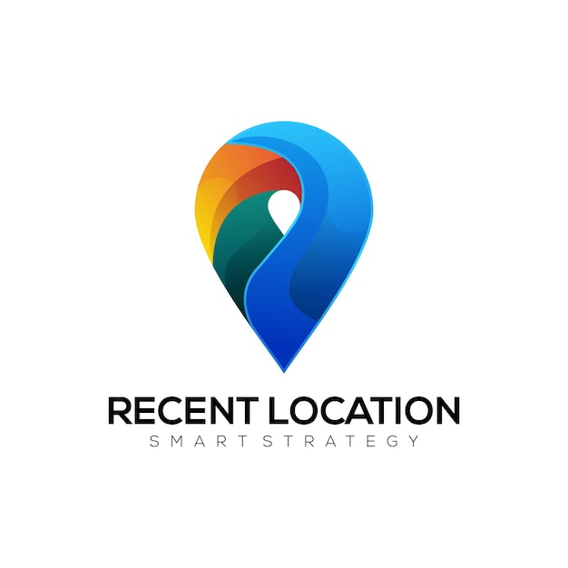 LOGO RECENT LOCATIONT MODERN GRADIENT COLORFULL