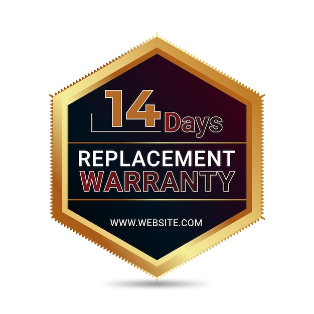 A logo for a replacement warranty