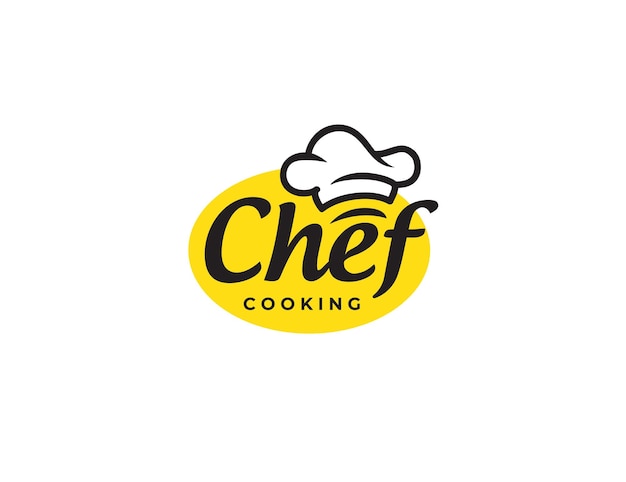 Logo for a restaurant called chef cooking