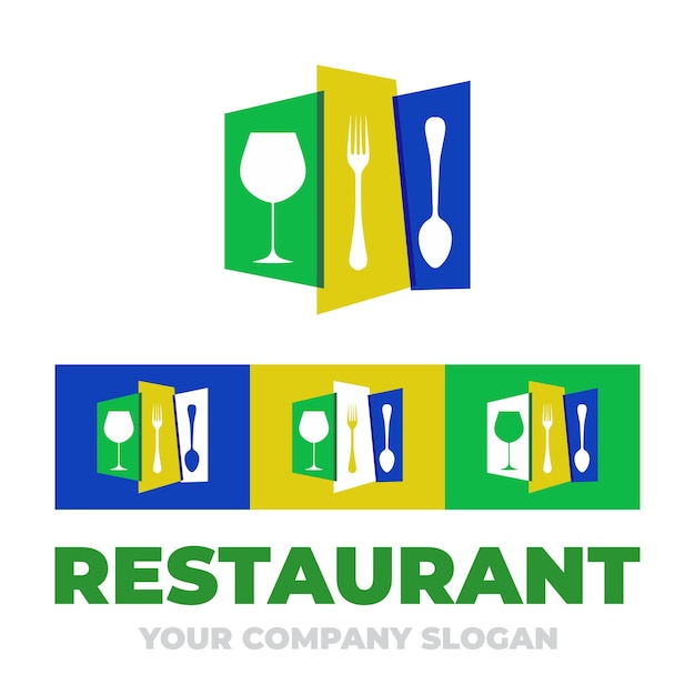 Vettore un logo per un ristorante che dice 