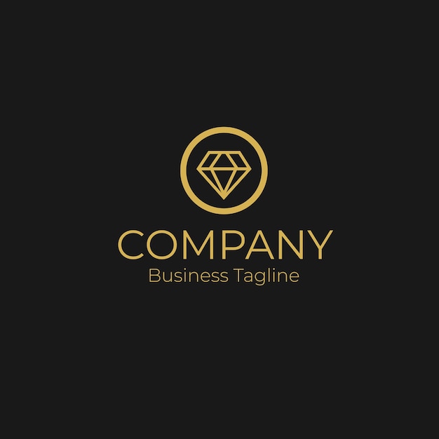 Logo ring gold diamond luxury company brand business