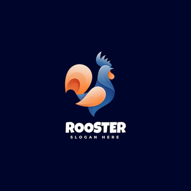 Logo Rooster Gradient Colorful Style