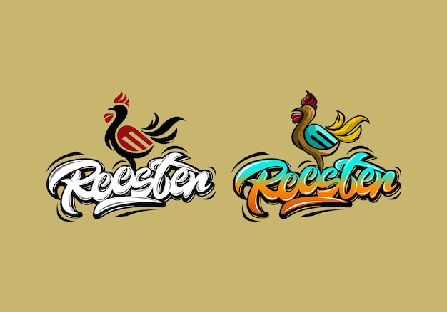 Logo Rooster Vector Illustration Template with Simple Elegant Design Good for Any Industry