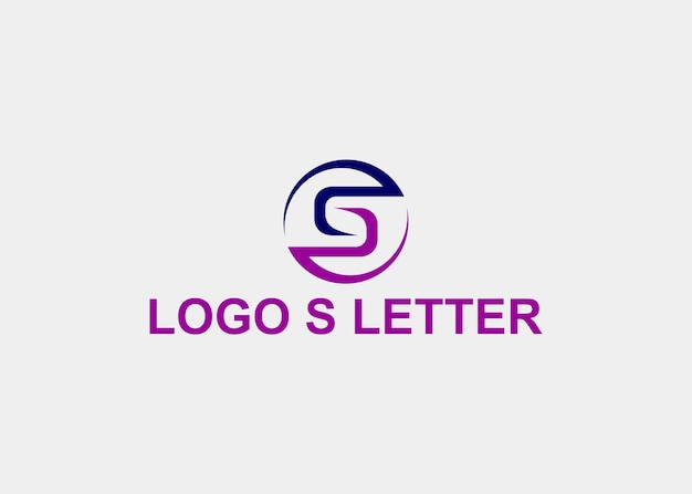 Logo s linea lettera cerchio nome azienda