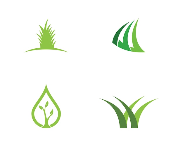 Logo's van groene boom blad ecologie natuur element vector icon