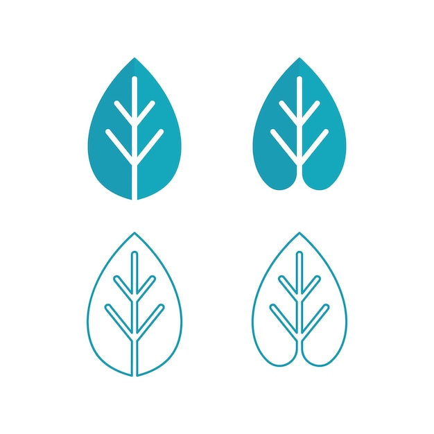Logo's van groene boom blad ecologie natuur element vector