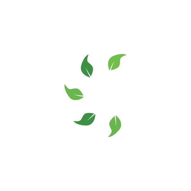 Logo's van groene boomblad ecologie