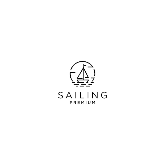 logo sailing premium design art template