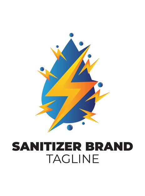 A logo for sanitizer brand tag