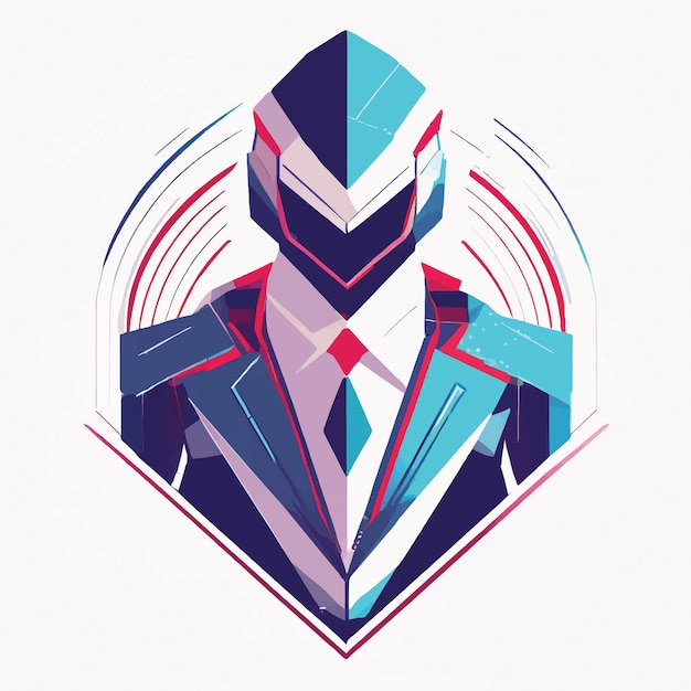 logo for scifi suit futuristic render