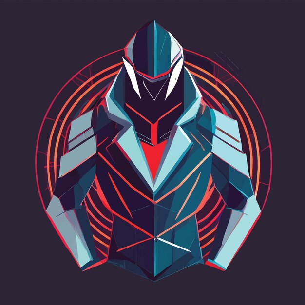 Vector logo for scifi suit futuristic render