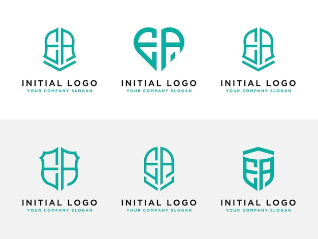 Logo set ea modern graphic design, inspirational logo design for all companies. -vectors