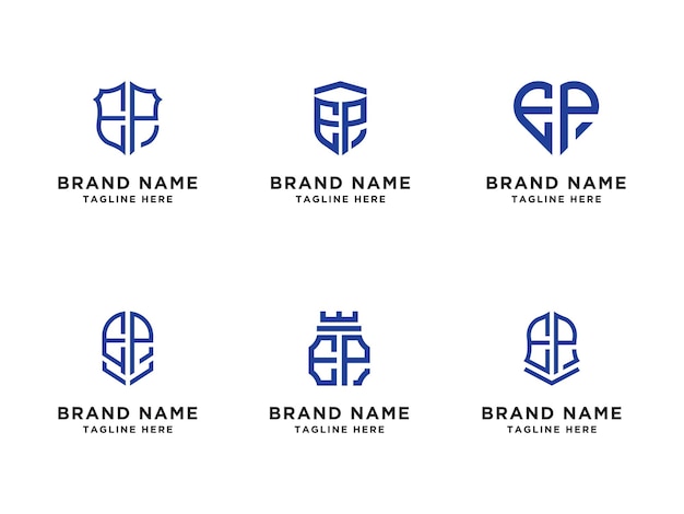 Vector logo set ep modern graphic design, inspirational logo design for all companies. -vectors