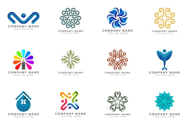 Vector logo set modern and creative branding idea collection for business company.