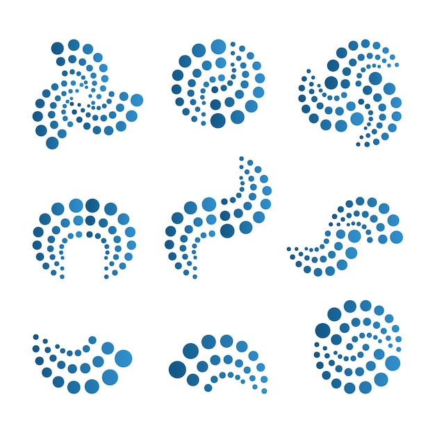 Logo Set Vector Circle of balls