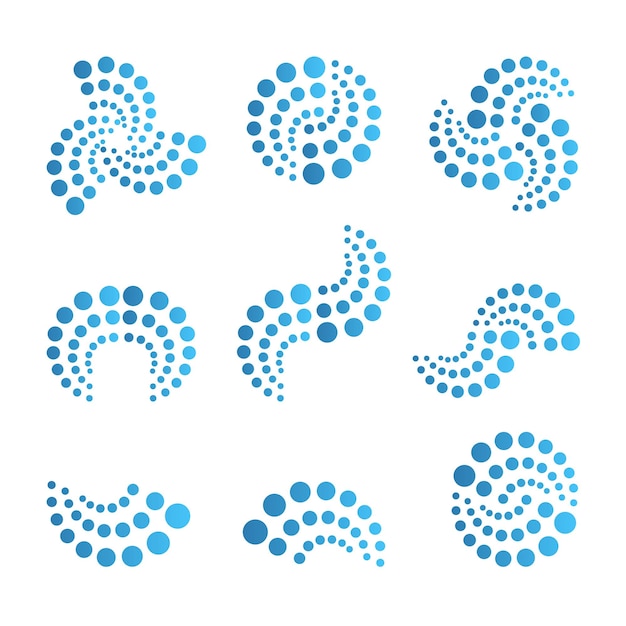 Логотип set vector circle of balls