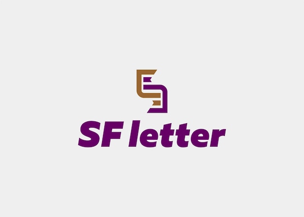 Logo sf letter company name