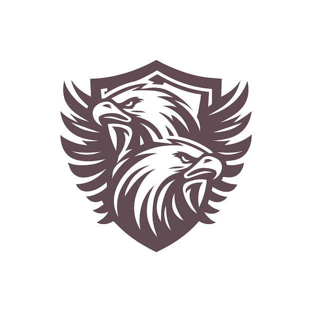 a logo of shield an eagle on it