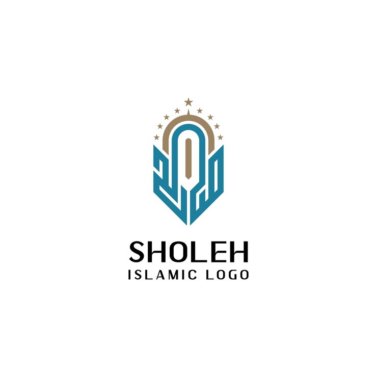 Vector a logo sholeh islamic site logo for business brand and campaign for a mosque andcampaign