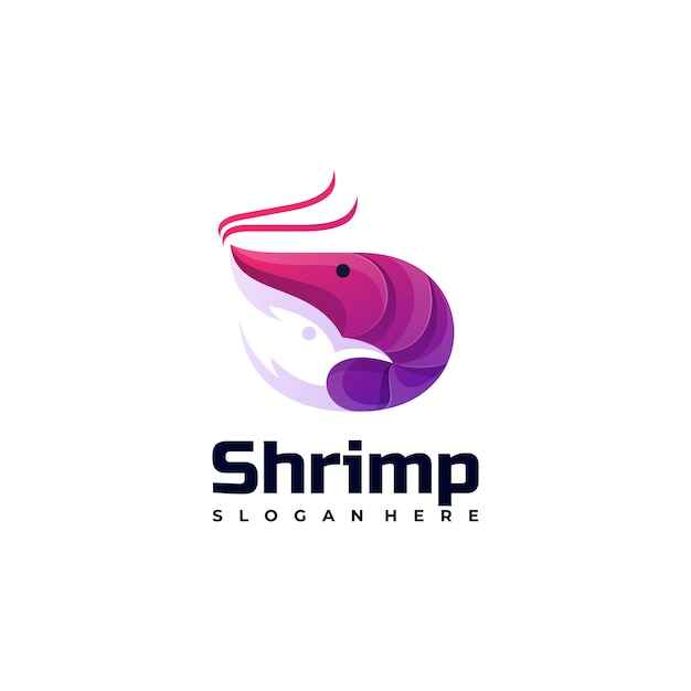  Logo  Shrimp Gradient Colorful Style.