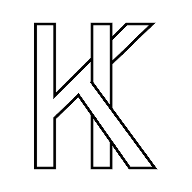 Logo segno ki ik icona doppie lettere logotipo ik