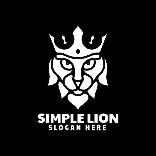 Logo simple king shiluette style