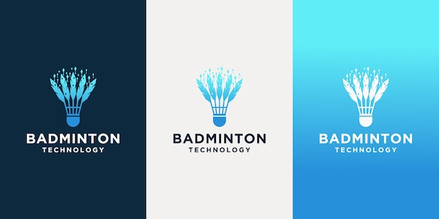 Logo-sjablonen voor badminton-tech inspiratie