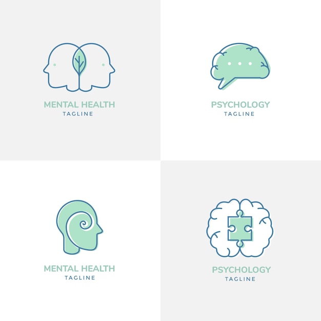 Logo sjablonen voor geestelijke gezondheid