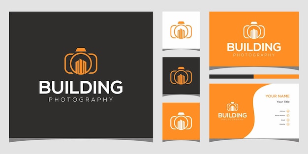 Logo sjabloon fotografie gebouw fotograaf foto bedrijf merk branding huisstijl