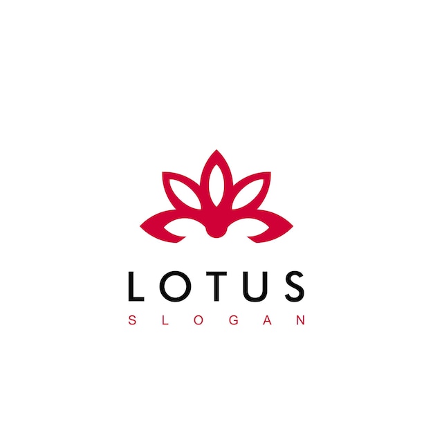 Logo sjabloon met lotusbloem