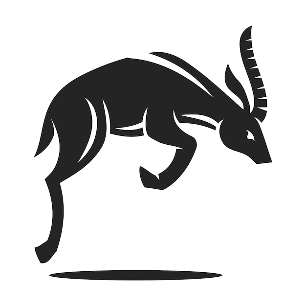 Vector logo-sjabloon van gazelle icon van geïsoleerde merkidentiteit abstract vectorgrafiek