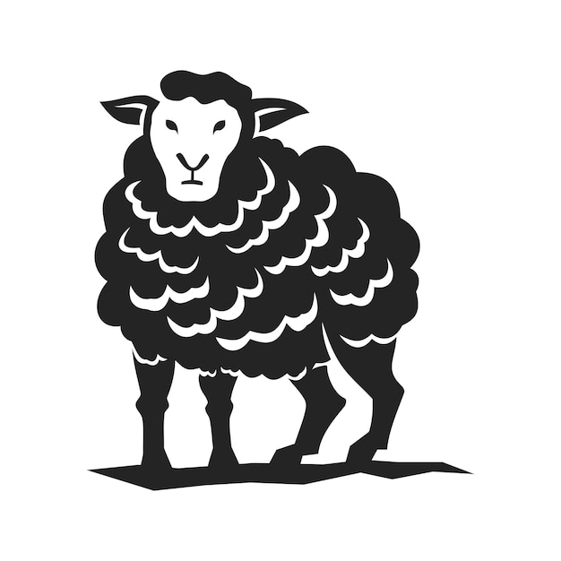 Logo-sjabloon van Lamb Icon van geïsoleerde merkidentiteit Abstract Vectorgrafiek.