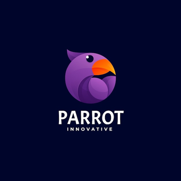 Logo sjabloon van Parrot Gradient Colourful Style