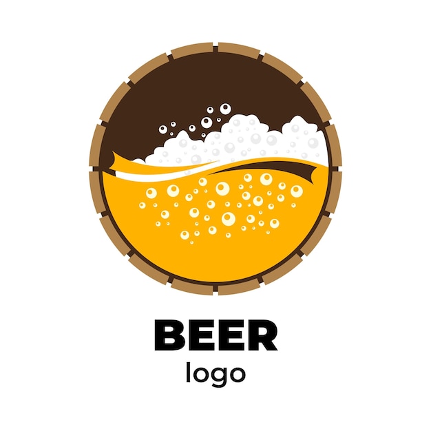 Vector logo sjabloon voor ambachtelijke bierbrouwerij moutfabriek