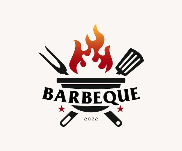 Logo sjabloon voor barbecuerestaurant