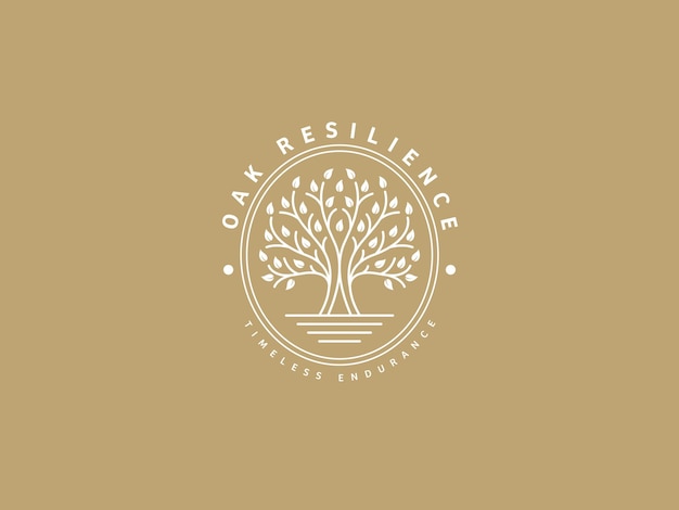 Logo-sjabloon voor bedrijven en bedrijven met eikenboom