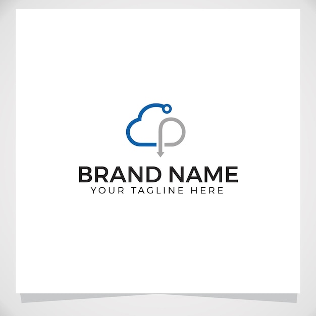 Logo sjabloon voor cloudhosting