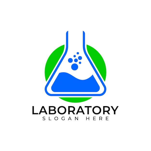 Vector logo sjabloon voor wetenschappelijk laboratorium