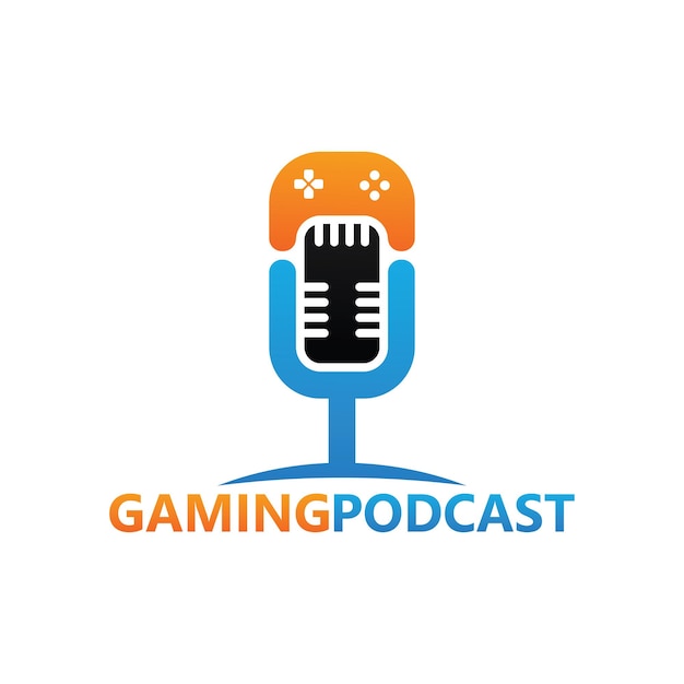 Logo sjabloonontwerp voor gaming-podcast