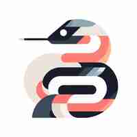 Vector logo snake gradient illustration