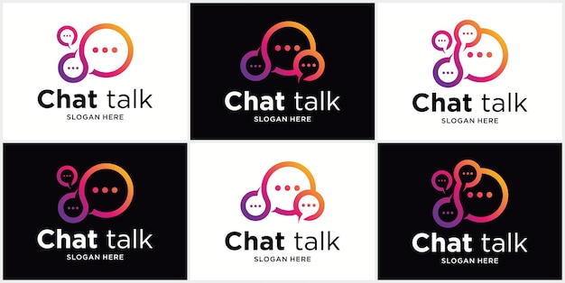 Logo speech bubble icon logo illustrazione vettoriale chat comunicazione logo design vector chat app