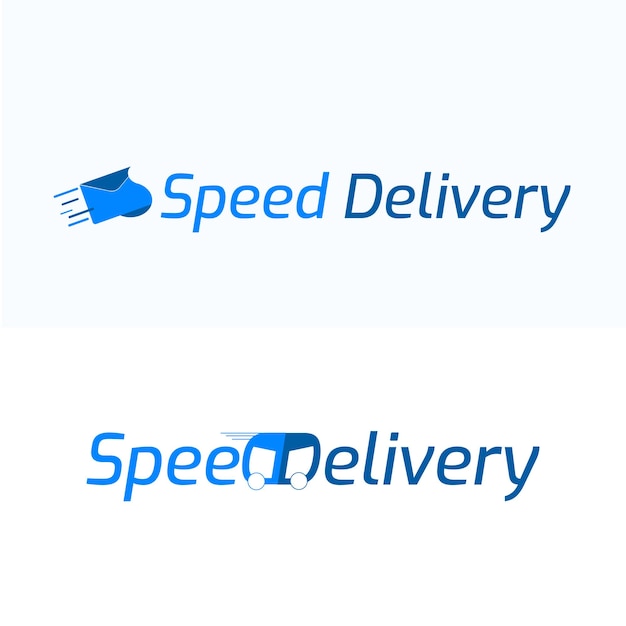 Logo for speed delivery and delivery by speed delivery.